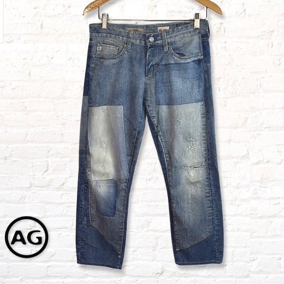 AG The Drew Straight Leg Boyfriend Digital Printed Photo Real jeans 25R - Picture 12 of 12